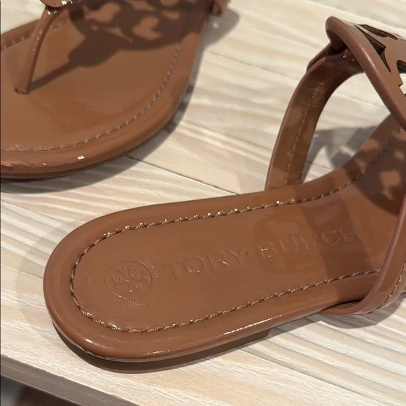 Brown Sandals Tory Burch Leather Size 7.5 - Picture 5 of 6